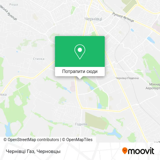 Карта Чернівці Газ