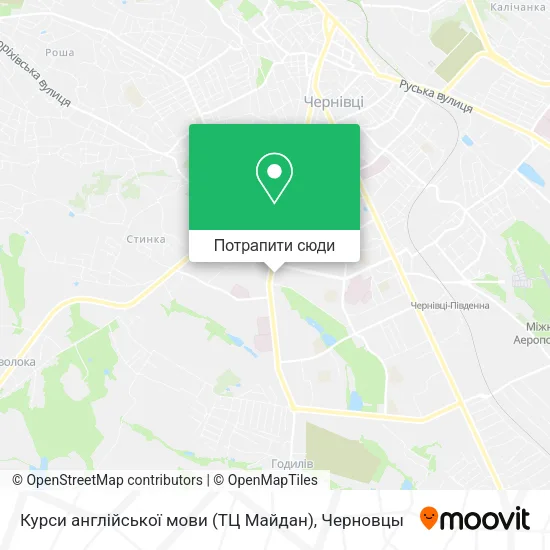 Карта Курси англійської мови (ТЦ Майдан)