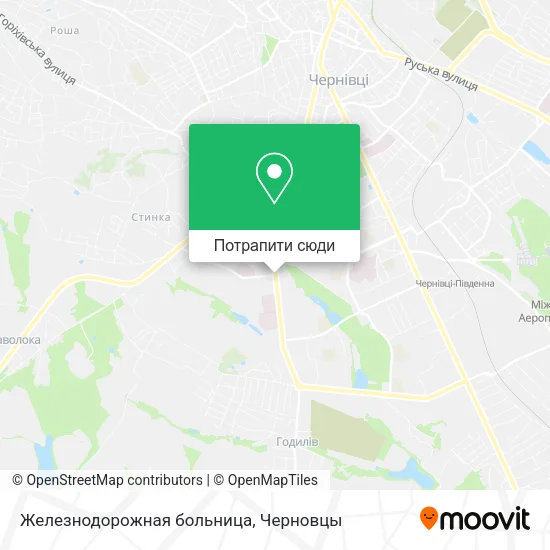 Карта Железнодорожная больница