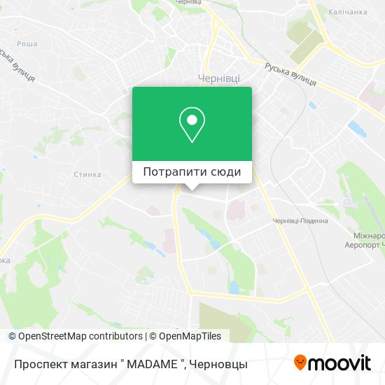 Карта Проспект магазин " MADAME "