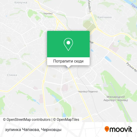 Карта зупинка Чапаєва