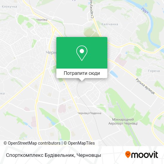 Карта Спорткомплекс Будівельник