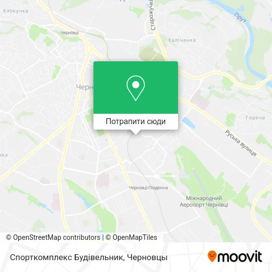 Карта Спорткомплекс Будівельник