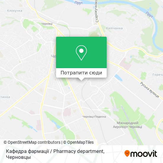 Карта Кафедра фармації / Pharmacy department