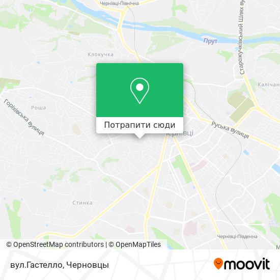 Карта вул.Гастелло