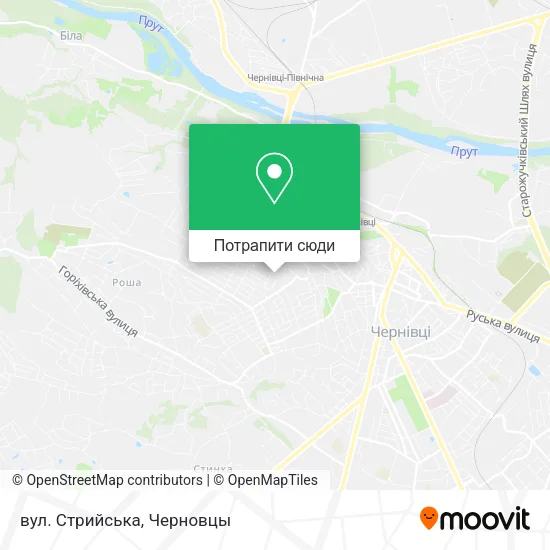 Карта вул. Стрийська