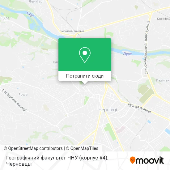 Карта Географічний факультет ЧНУ (корпус #4)