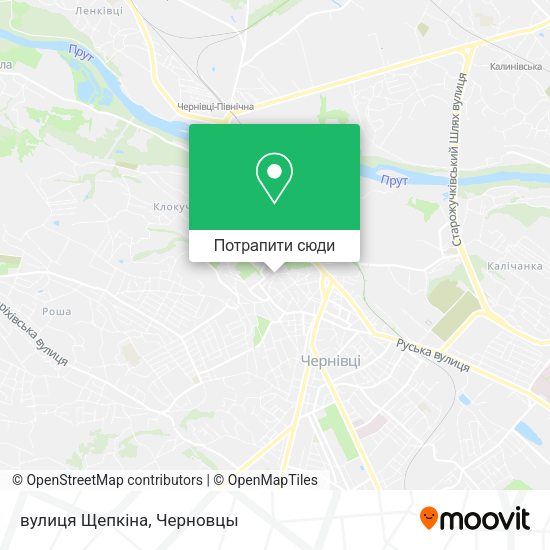 Карта вулиця Щепкіна
