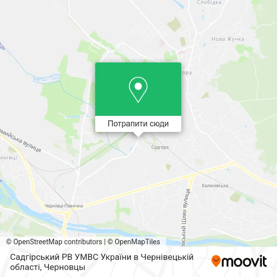 Карта Садгірський РВ УМВС України в Чернівецькій області