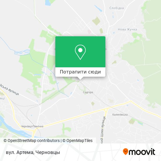 Карта вул. Артема