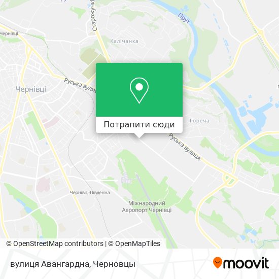 Карта вулиця Авангардна