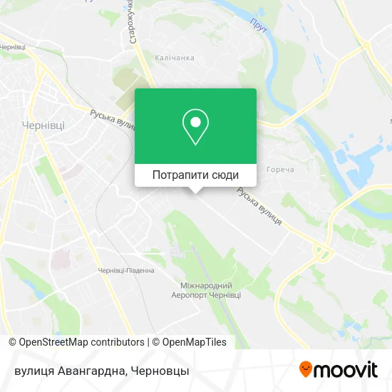 Карта вулиця Авангардна