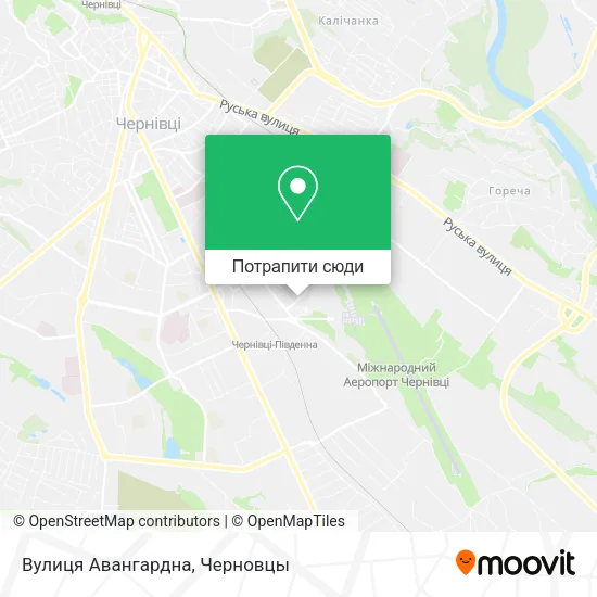 Карта Вулиця Авангардна