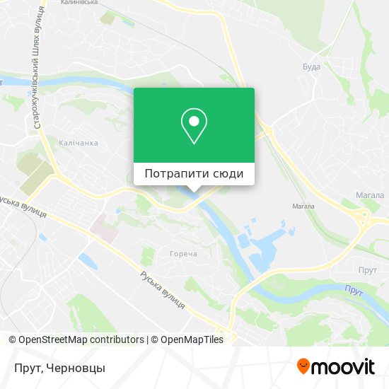 Карта Прут