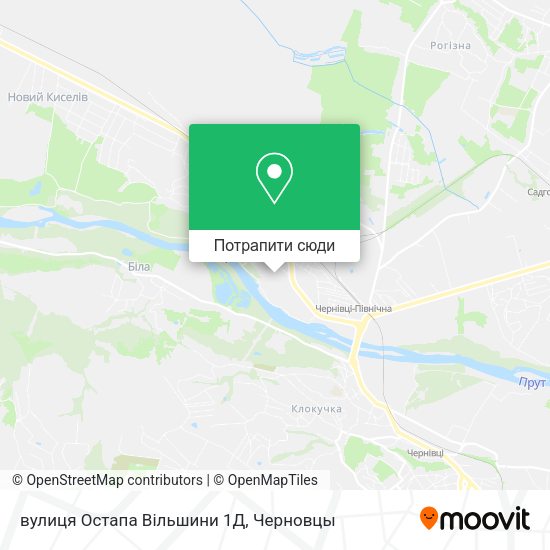 Карта вулиця Остапа Вільшини 1Д