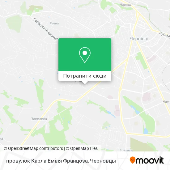 Карта провулок Карла Еміля Францоза