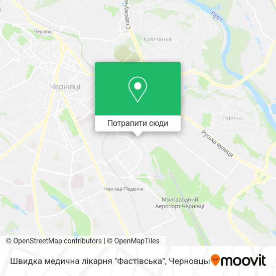Карта Швидка медична лікарня "Фастівська"