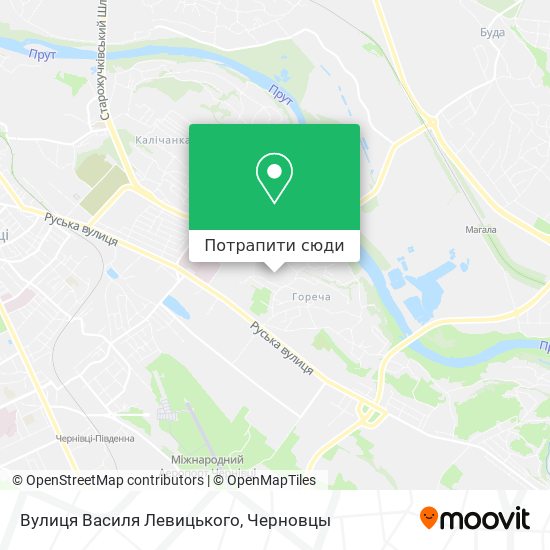 Карта Вулиця Василя Левицького