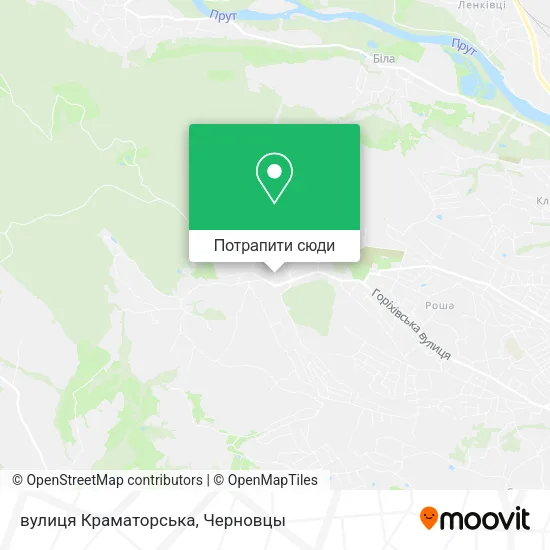 Карта вулиця Краматорська