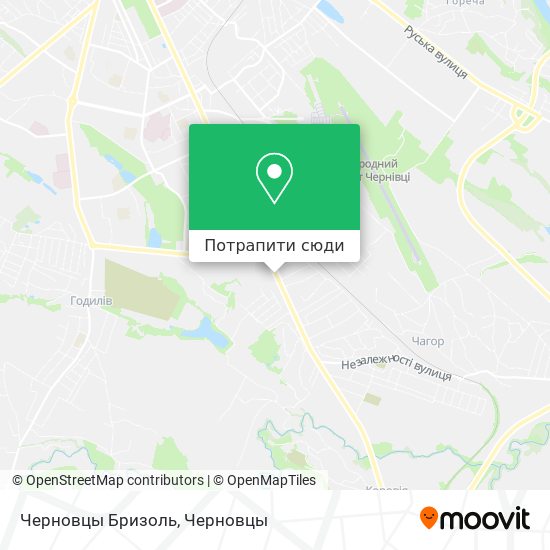 Карта Черновцы Бризоль
