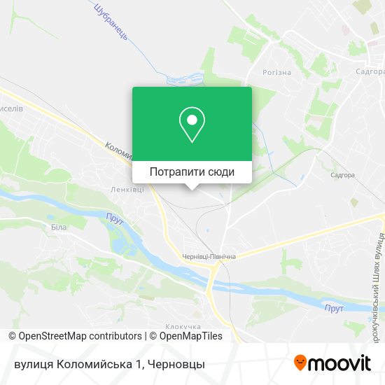 Карта вулиця Коломийська 1