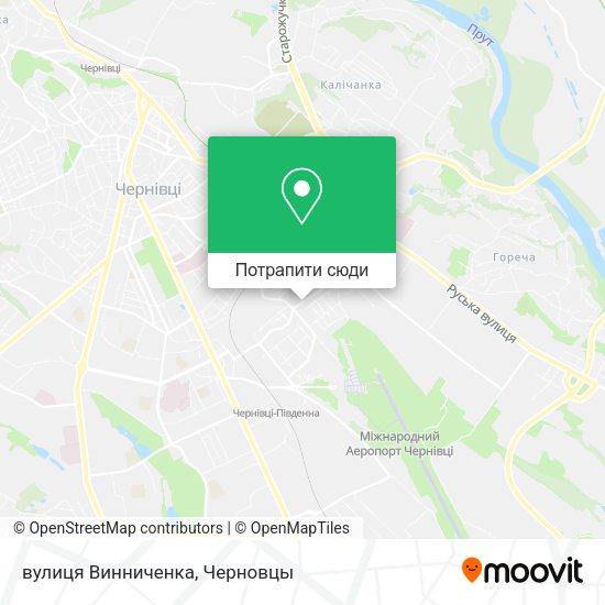 Карта вулиця Винниченка
