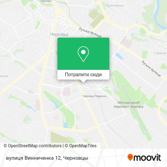 Карта вулиця Винниченка 12