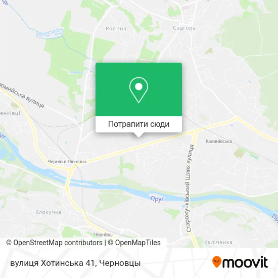 Карта вулиця Хотинська 41