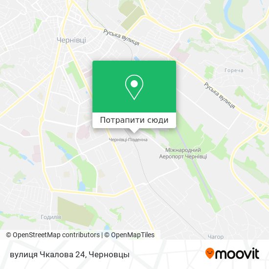 Карта вулиця Чкалова 24