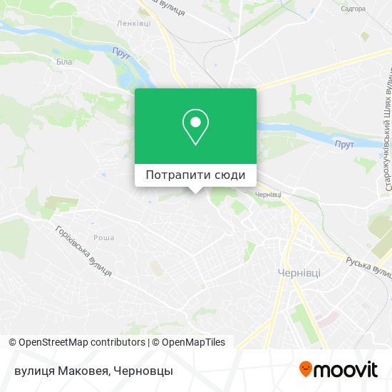 Карта вулиця Маковея