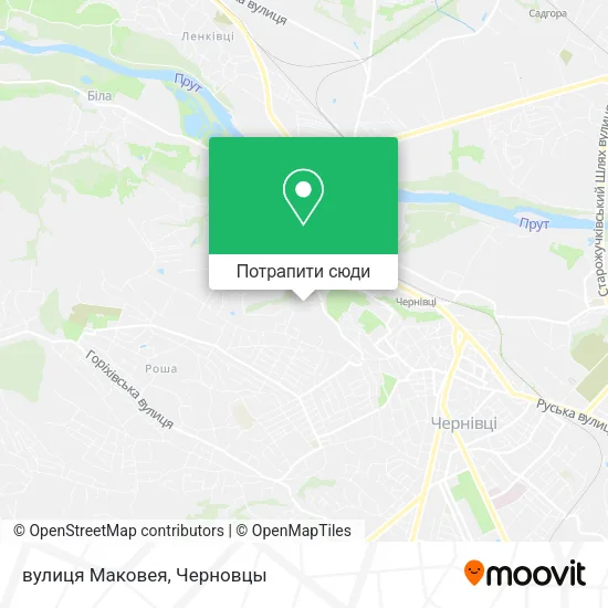 Карта вулиця Маковея