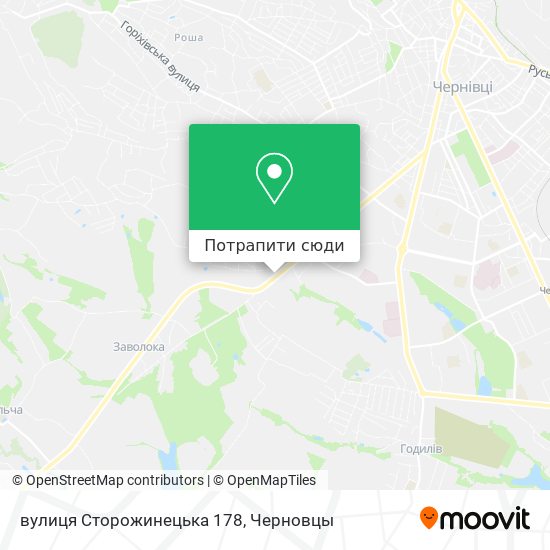 Карта вулиця Сторожинецька 178