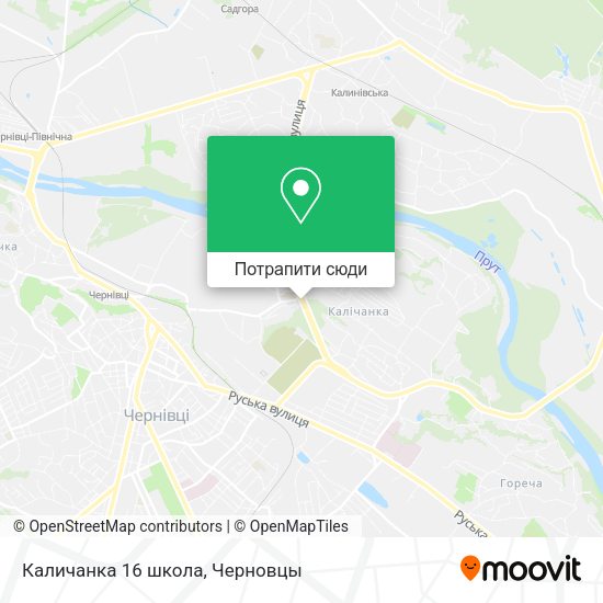 Карта Каличанка 16 школа