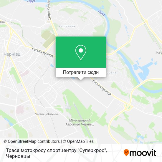 Карта Траса мотокросу спортцентру "Суперкрос"