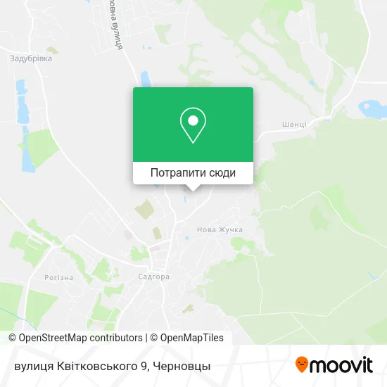Карта вулиця Квітковського 9