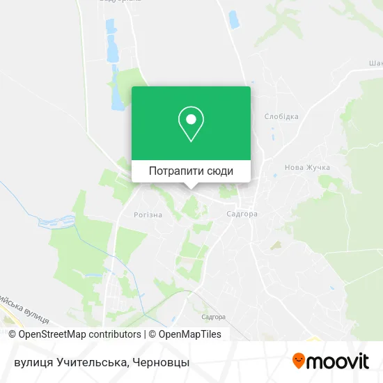 Карта вулиця Учительська