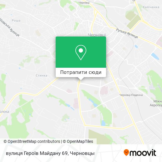 Карта вулиця Героїв Майдану 69