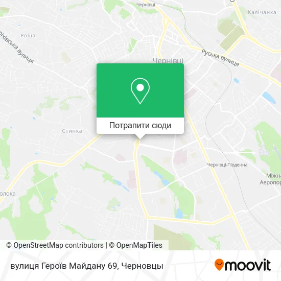 Карта вулиця Героїв Майдану 69