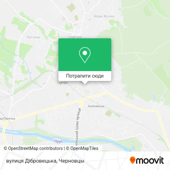 Карта вулиця Дібровецька