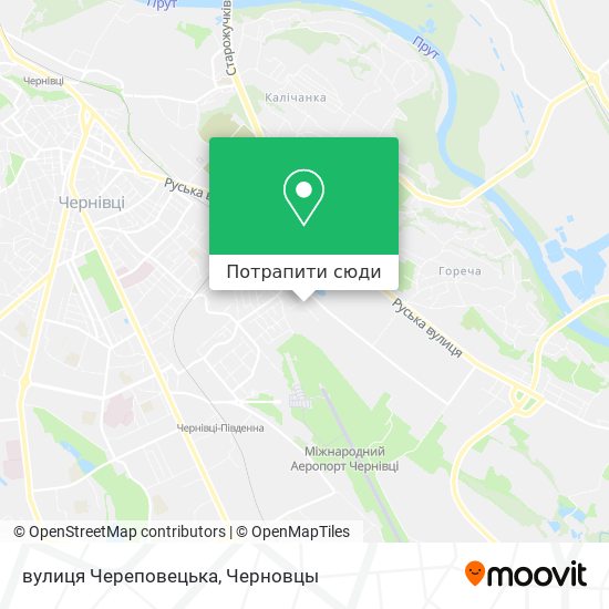 Карта вулиця Череповецька