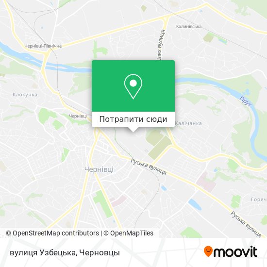 Карта вулиця Узбецька
