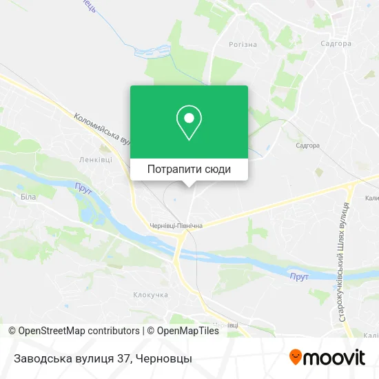 Карта Заводська вулиця 37
