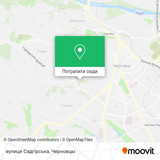 Карта вулиця Садгірська