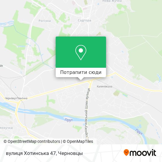 Карта вулиця Хотинська 47