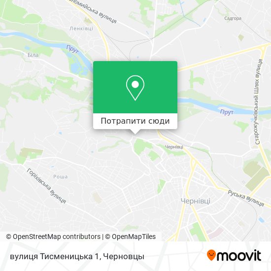 Карта вулиця Тисменицька 1
