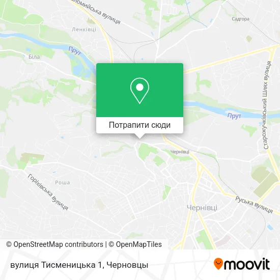 Карта вулиця Тисменицька 1