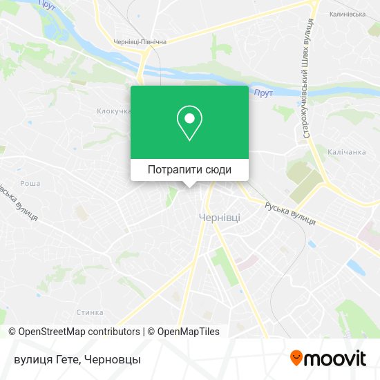 Карта вулиця Гете