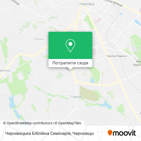 Карта Чернівецька Біблійна Семінарія