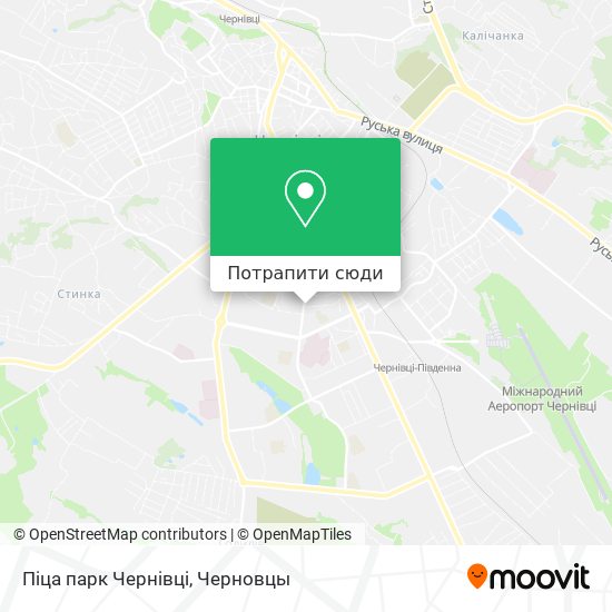 Карта Піца парк Чернівці