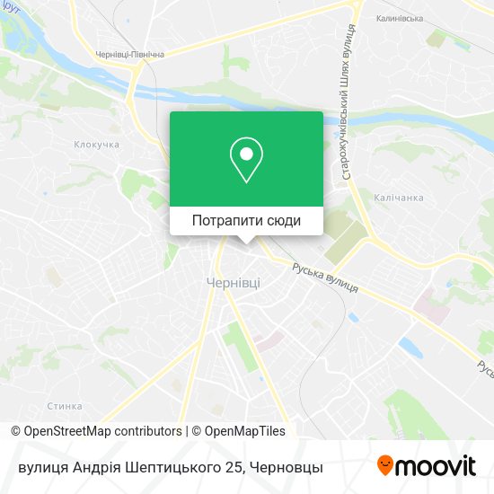Карта вулиця Андрія Шептицького 25